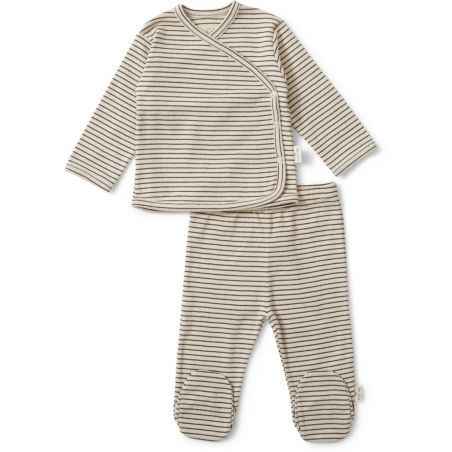 Pyjama rayé Marron et beige par Konges Slojd Pyjama rayé Marron et beige par Konges Slojd
