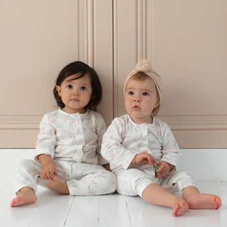 Combinaison Jumpsuit | Pansies par Bonjour Little sur deux enfants Combinaison Jumpsuit | Pansies par Bonjour Little sur deux enfants