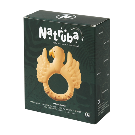 Anneau de dentition | Perroquet Jaune par Natruba dans sa boite Anneau de dentition | Perroquet Jaune par Natruba dans sa boite