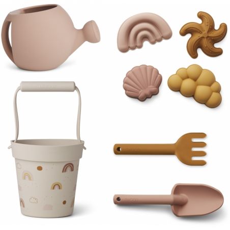 Set de plage en silicone avec arrosoir | Arc en ciel par Liewood