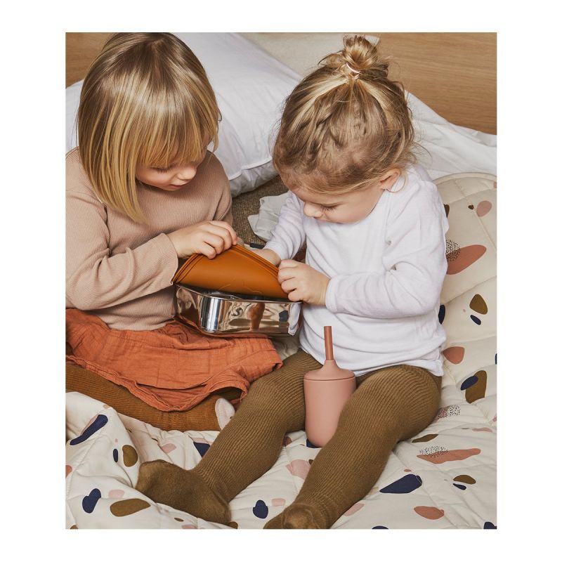 Gobelet Paille Rose Et Terracotta Liewood Little Cecile