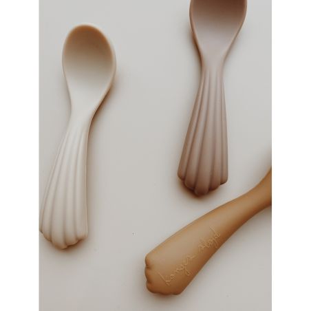 3 Cuillères silicone | Shell - Konges Slojd