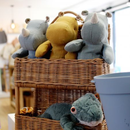 Doudou rhinocéros Vert Doudou rhinocéros Vert