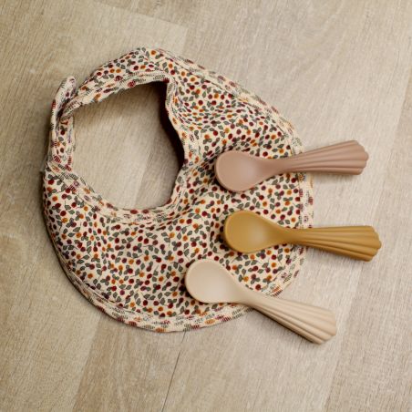 3 Cuillères silicone | Shell - Konges Slojd