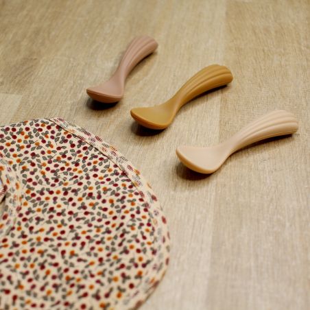 3 Cuillères silicone | Shell - Konges Slojd