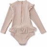 Maillot de bain avec manches | Rose corail par Liewood vue de dos