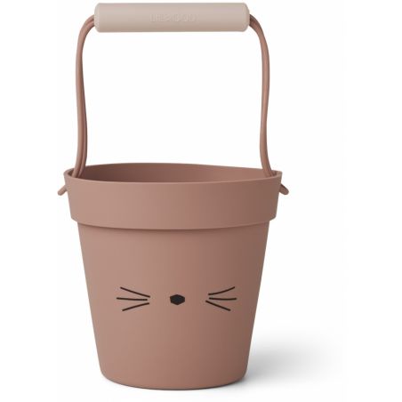 Seau en silicone  | Chat vieux rose par Liewood