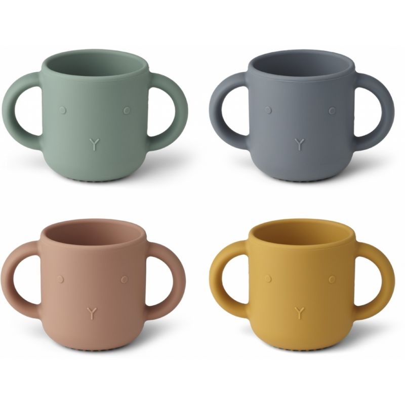 4 Tasses en silicone | Lapin multi mix par Liewood