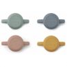 4 Tasses en silicone Lapin multi mix par Liewood vu de dessous