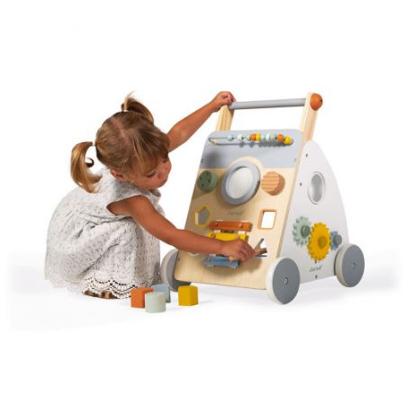 Chariot multi-activités sweet cocoon en bois avec enfant Chariot multi-activités sweet cocoon en bois avec enfant