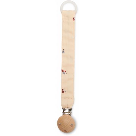 Attache tétine coton | Bloom red blue - Konges Slojd Attache tétine coton | Bloom red blue - Konges Slojd