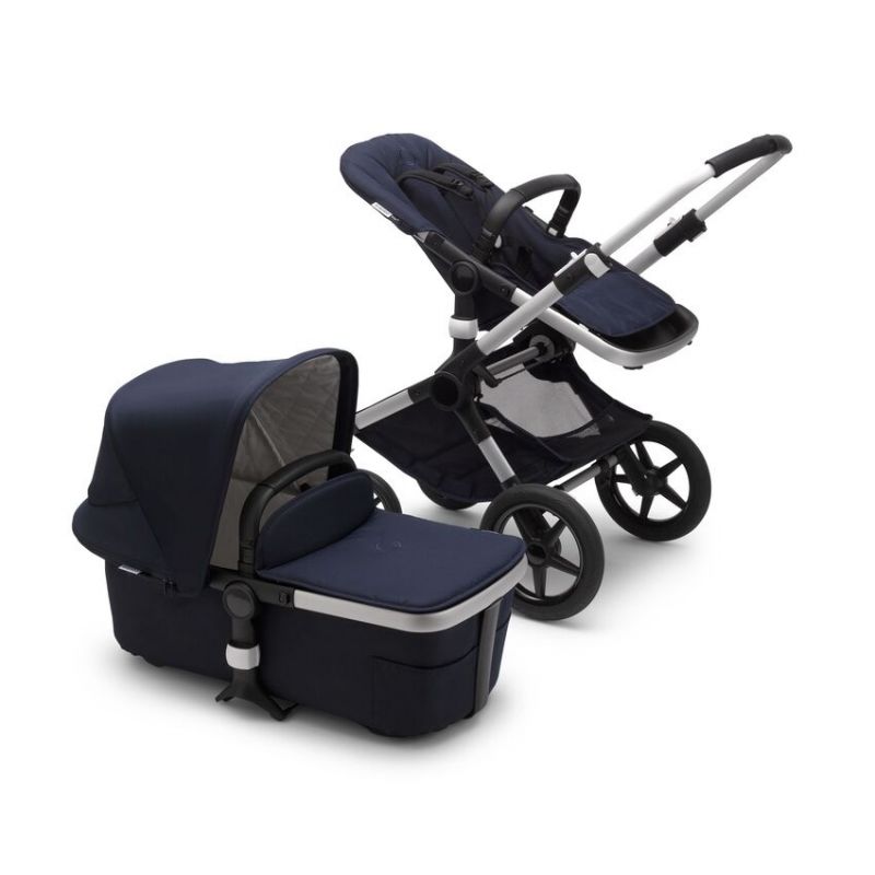 Poussette naissance et 2e âge Fox 2 | Bleu marine & Aluminium