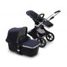 Poussette naissance et 2e âge Fox 2 | Bleu marine & Aluminium