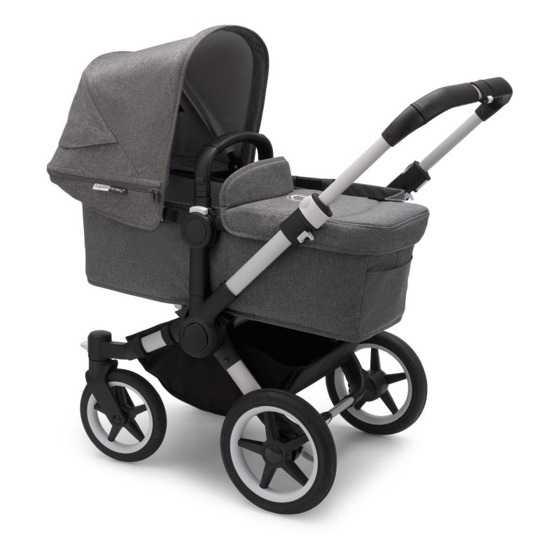 Poussette naissance et 2e âge Donkey 3 Mono | Gris chiné & Aluminium