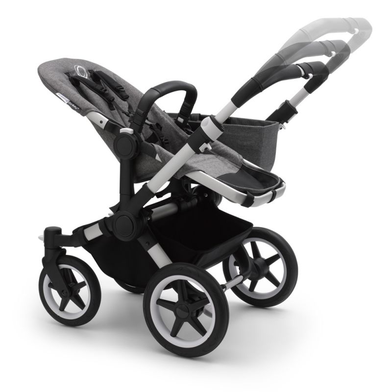Poussette naissance et 2e âge Donkey 3 Mono | Gris chiné & Aluminium