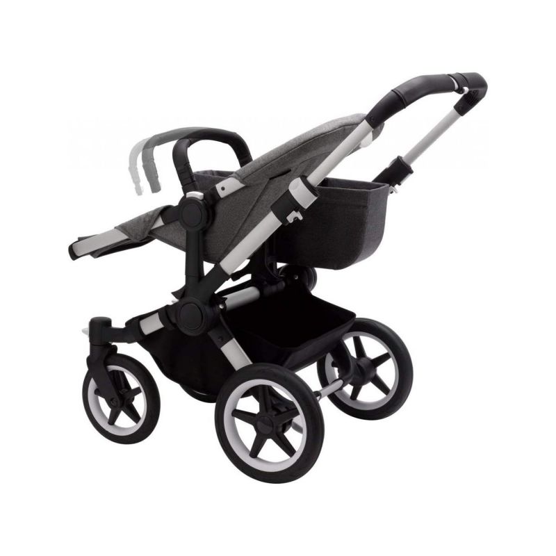 Poussette naissance et 2e âge Donkey 3 Mono | Gris chiné & Aluminium