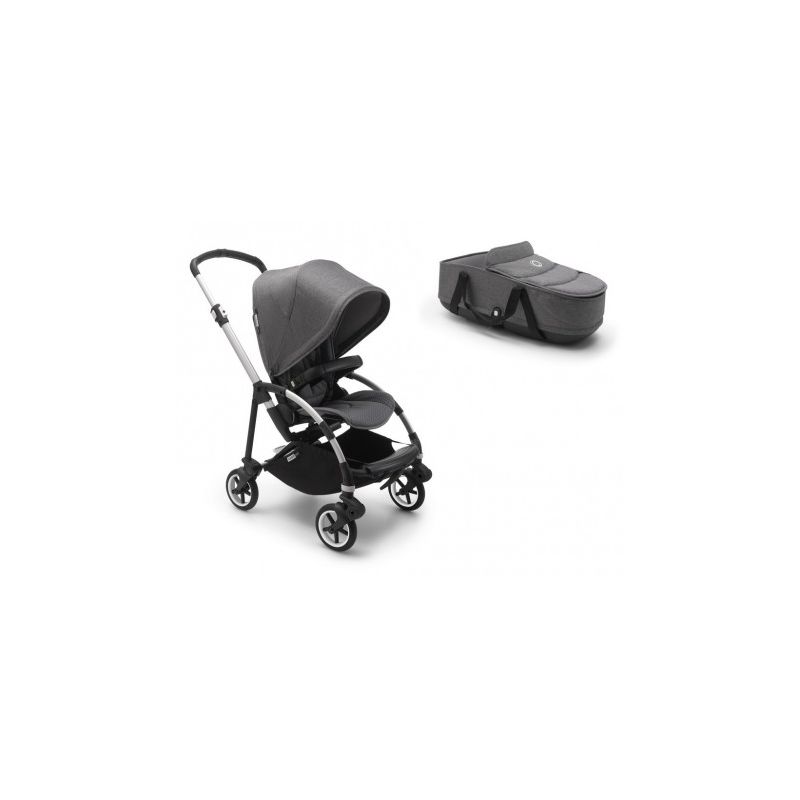 Poussette naissance et 2e âge Bee 6 | Gris chiné & Aluminium
