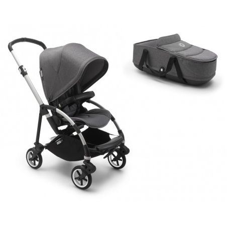 Poussette naissance et 2e âge Bee 6 | Gris chiné & Aluminium