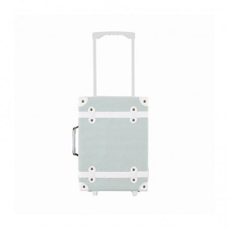 Valise à roulettes vert d'eau par Olliella avec la poignée sortie Valise à roulettes vert d'eau par Olliella avec la poignée sortie