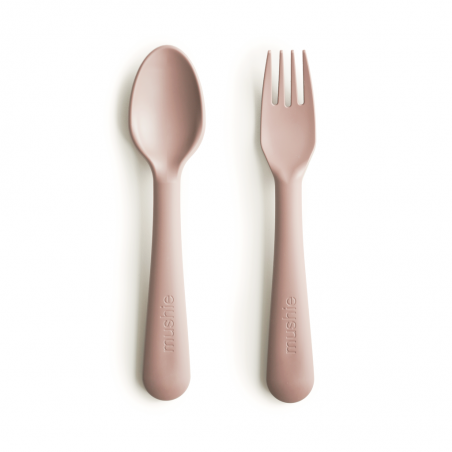 Fourchette et cuillère | Rose - Mushie