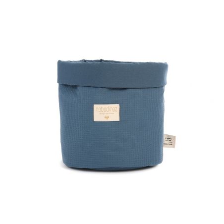 Panière S | Nid d'abeille Bleu nuit - Nobodinoz Panière S | Nid d'abeille Bleu nuit - Nobodinoz