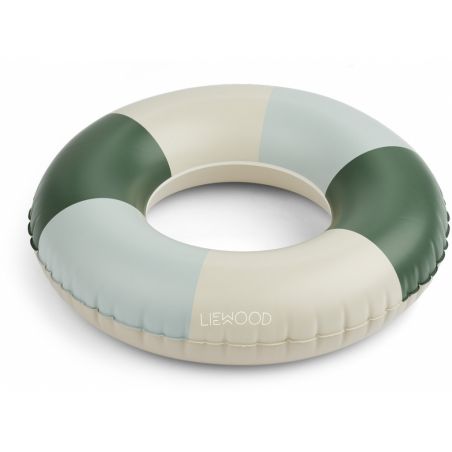 Bouée Baloo Rayures Vert/Sandy/Dove Blue par Liewood Bouée Baloo Rayures Vert/Sandy/Dove Blue par Liewood