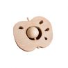 Hochet Pomme en bois par KMR Childwood