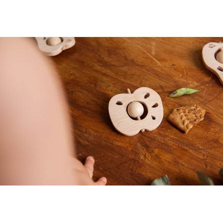 Hochet Pomme en bois - KMR Childwood