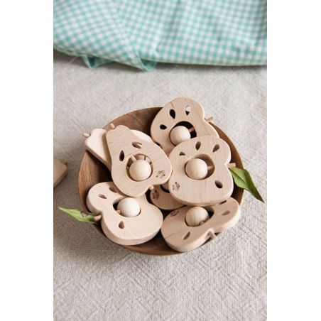 Hochet Pomme en bois - KMR Childwood