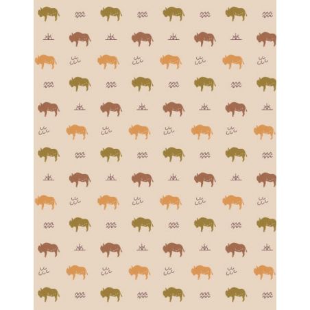 Motif poussette canne Buffalo par Minikane