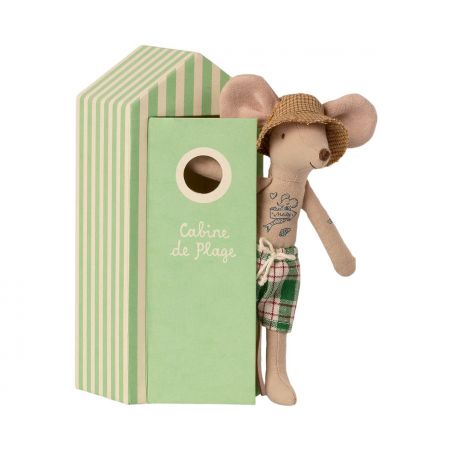 Papa souris à la cabine de plage - Maileg Papa souris à la cabine de plage - Maileg