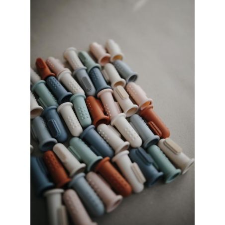 2 Brosses à dents à doigt | Blush et Sable - Mushie