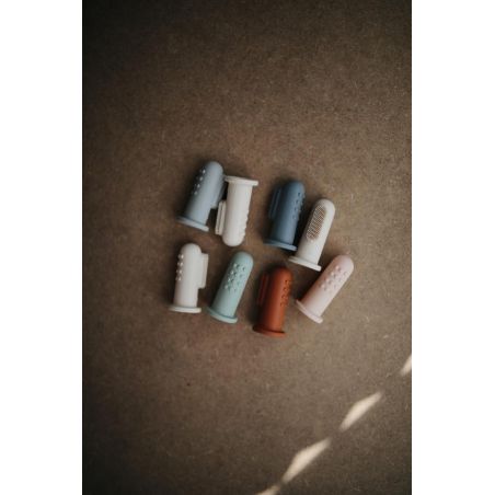 2 Brosses à dents à doigt | Blush et Sable - Mushie