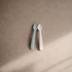 2 cuillères | Bleu turquoise et sable