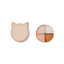 Assiette 4 compartiments | Chat rose
