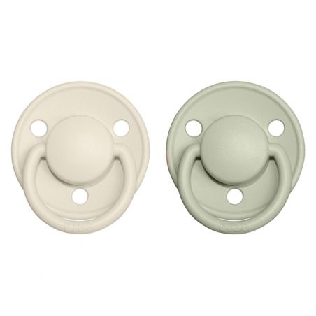 2 Tétines Bibs De Lux Ivoire et amande par Bibs 2 Tétines Bibs De Lux Ivoire et amande par Bibs