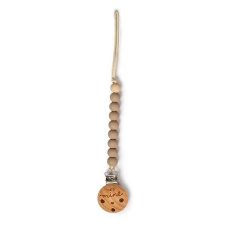 Attache tétine perles | Marron - That's mine Attache tétine perles | Marron - That's mine