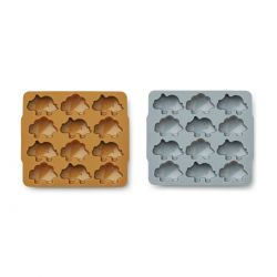 Moule à glaçons Dino | Caramel et bleu