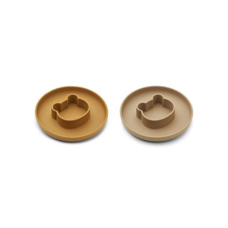 2 assiettes 2 en 1 | Ours Golden-Caramel et Avoine 2 assiettes 2 en 1 | Ours Golden-Caramel et Avoine