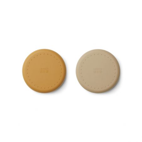 2 assiettes 2 en 1 Ours Golden-Caramel et Avoine vu de dessous 2 assiettes 2 en 1 Ours Golden-Caramel et Avoine vu de dessous