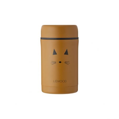 Grand pot alimentaire isotherme | Chat moutarde - Liewood Grand pot alimentaire isotherme | Chat moutarde - Liewood