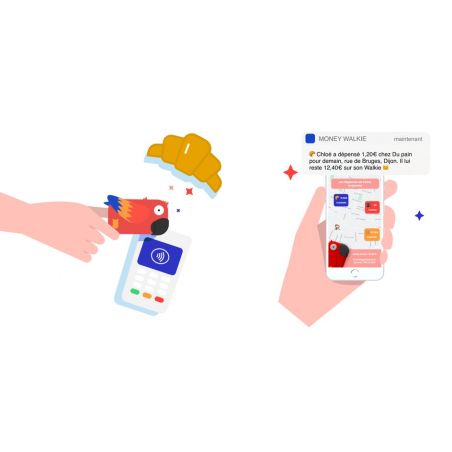 Porte-monnaie sans contact Walkie | Fusée - Money Walkie