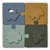 Puzzle Bodil en silicone | Dino bleu