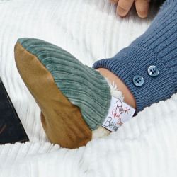 Chaussons velours | Kaki