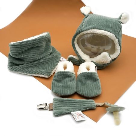 Bandana en velours | Kaki - Rien que des bêtises