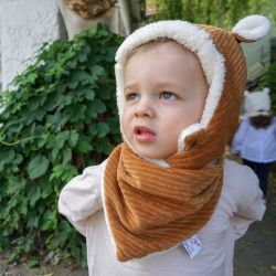 Bandana en velours | Camel