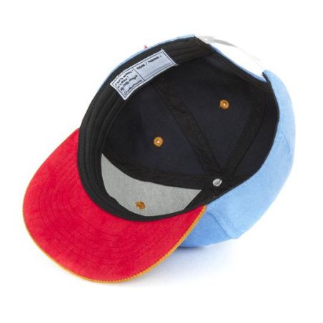 Casquette Daim Enfant Bleu clair vu de dessous Casquette Daim Enfant Bleu clair vu de dessous