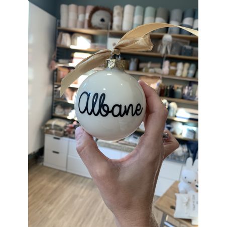 Boule de Noël personnalisée | Crème brillante