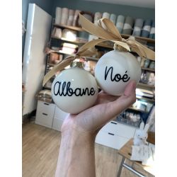 Boule de Noël personnalisée | Crème mat
