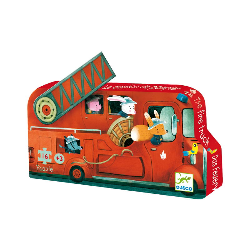 Puzzle 16 pièces | Le camion de pompier